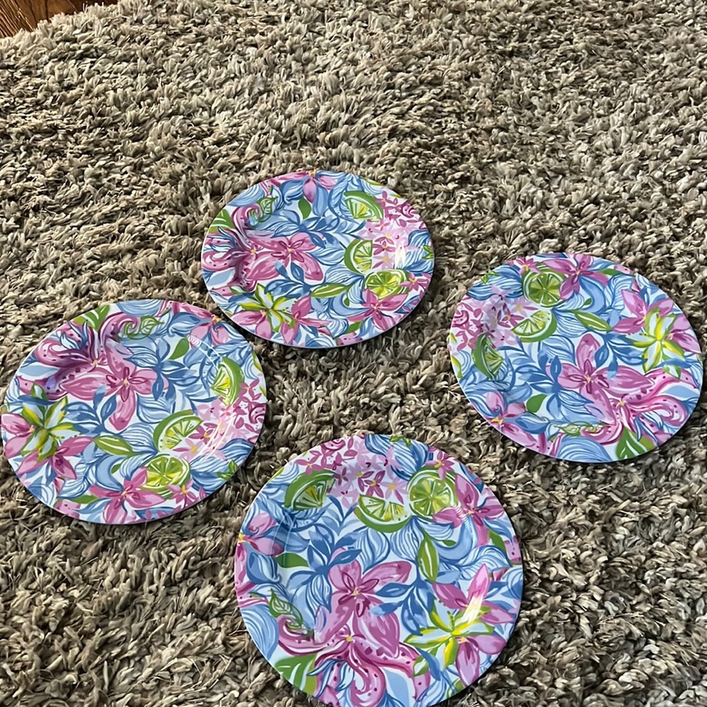 4 Lily Pulitzer Plates